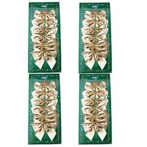 24 Kleine Schleifen gold Weihnachten Weihnachtsschleifen Schleife Christbaum 7,5cm